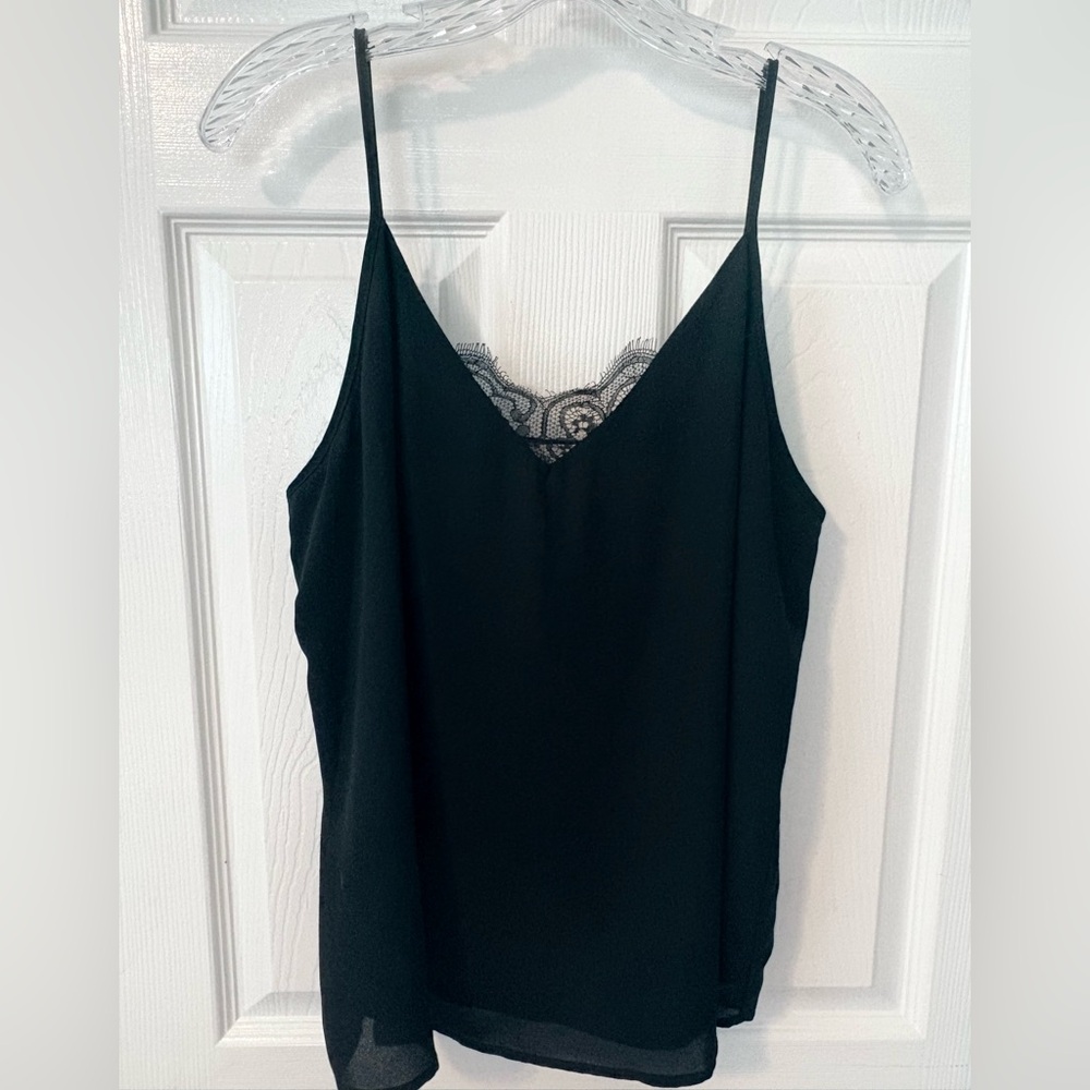 SO Black Lace Detail Camisole
